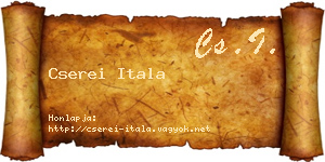 Cserei Itala névjegykártya